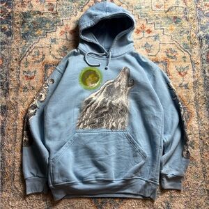 Wolf Animal Pullover Hoodie Large